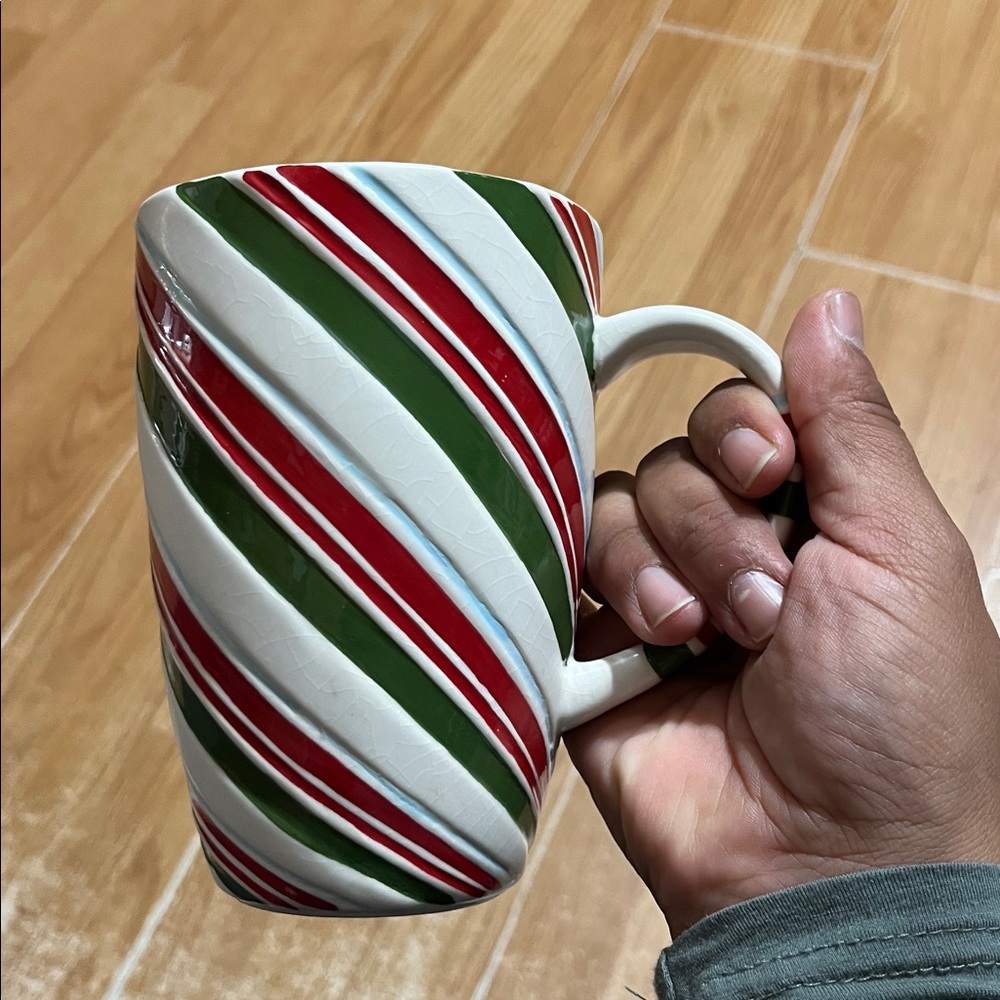 HALLMARK Candy Cane Swirl TALL CHRISTMAS MUG